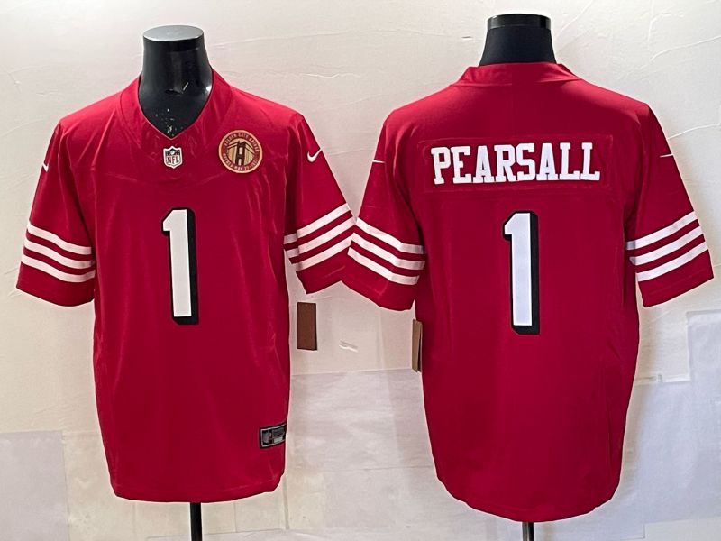 Men 2025 San Francisco 49ers #1 Pearsall red 3th generation Nike Limited NFL Jersey style  0016->san francisco 49ers->NFL Jersey